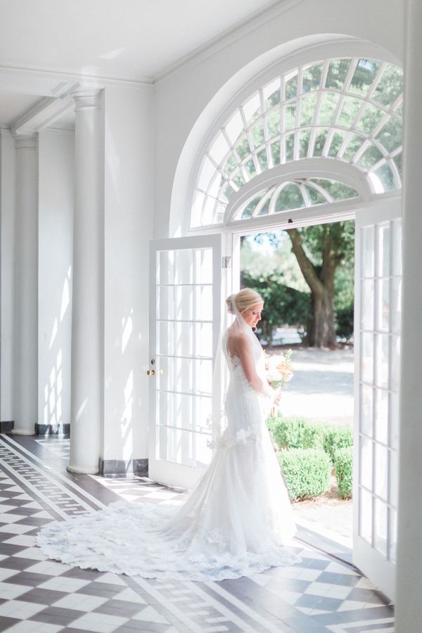 Elegant Coral Wedding in Downtown Charleston