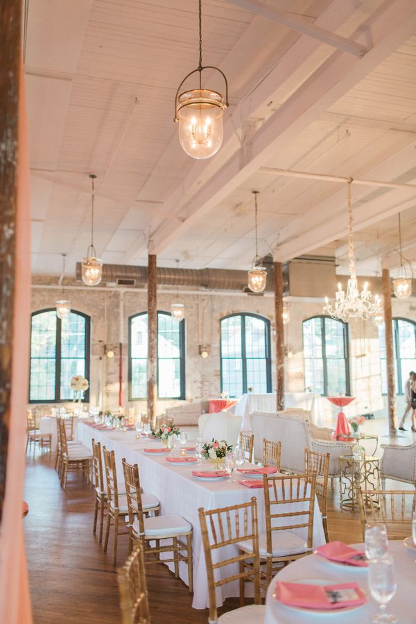  Elegant Coral Wedding in Downtown Charleston