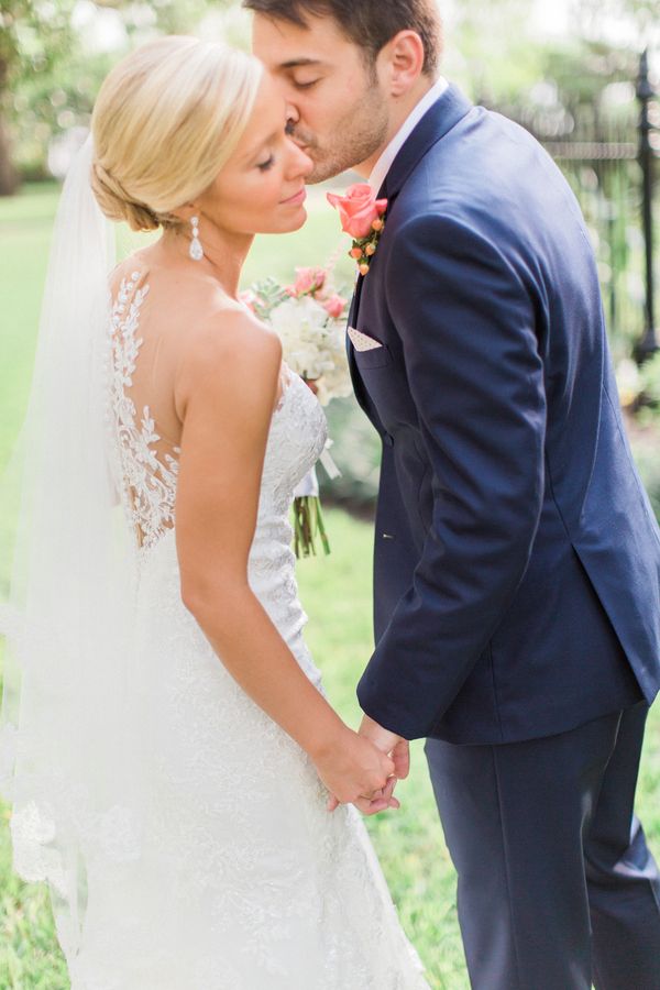 Elegant Coral Wedding in Downtown Charleston