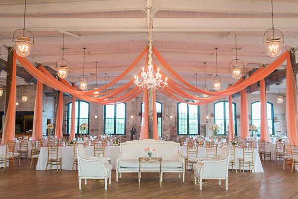 Elegant Coral Wedding in Downtown Charleston