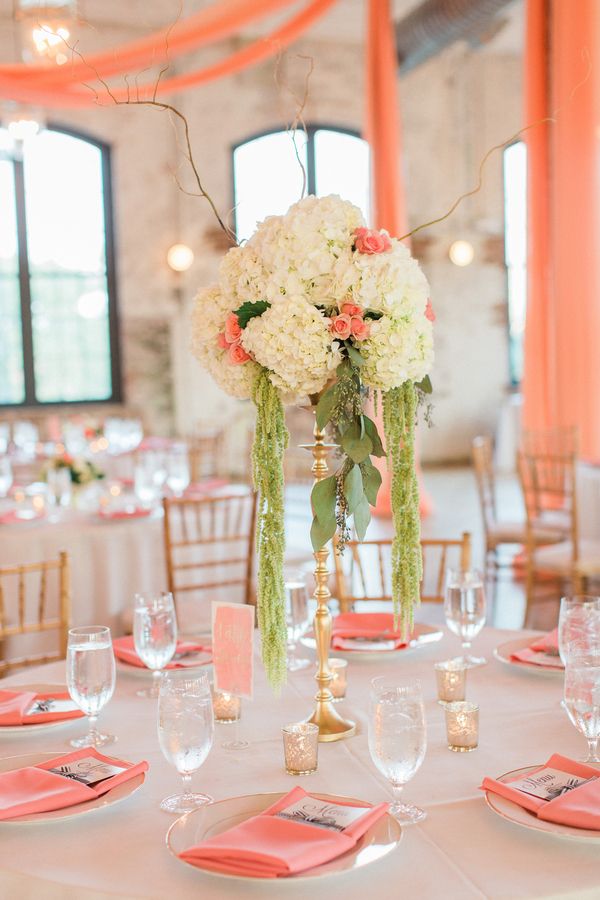  Elegant Coral Wedding in Downtown Charleston