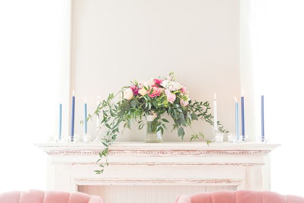  Pink Styled Shoot with Blue Chinoiserie Details