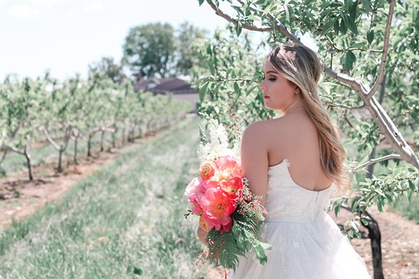  Purple and Pink Bridal Session Among the Cherry Trees