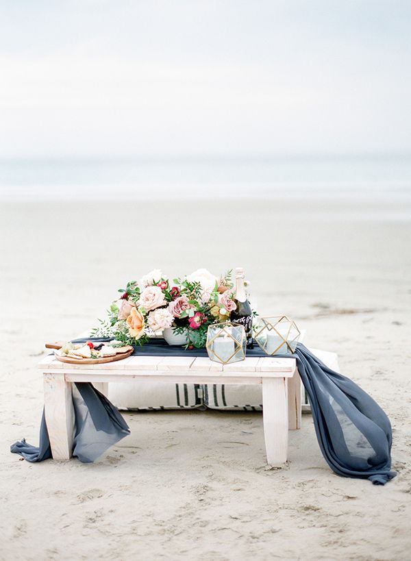  The Sweetest Beach Picnic Engagement Session in La Jolla