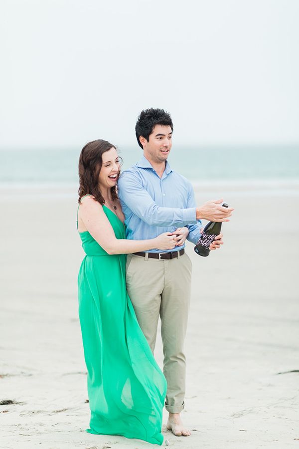  The Sweetest Beach Picnic Engagement Session in La Jolla