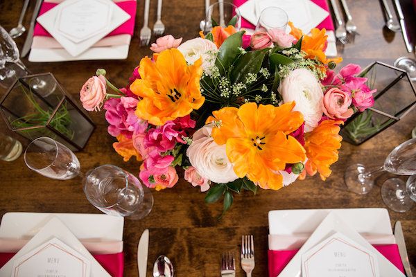  Bold & Colorful Geometric Wedding Inspiration