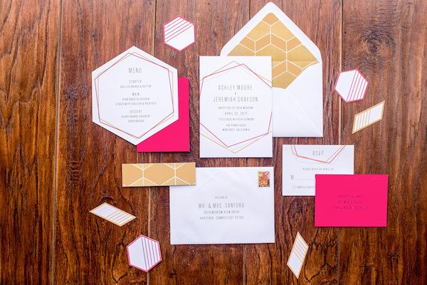  Bold & Colorful Geometric Wedding Inspiration