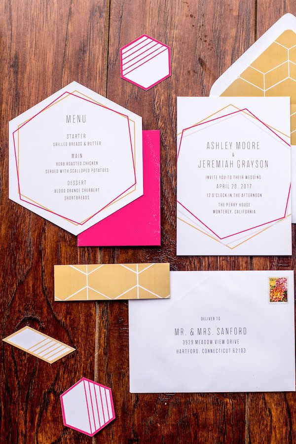  Bold & Colorful Geometric Wedding Inspiration