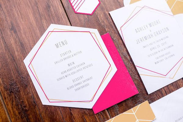  Bold & Colorful Geometric Wedding Inspiration