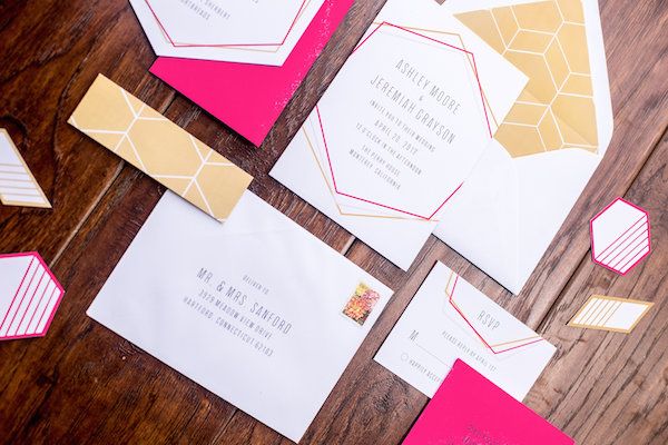  Bold & Colorful Geometric Wedding Inspiration