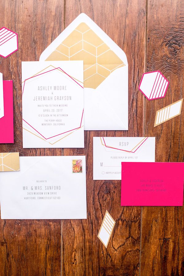  Bold & Colorful Geometric Wedding Inspiration