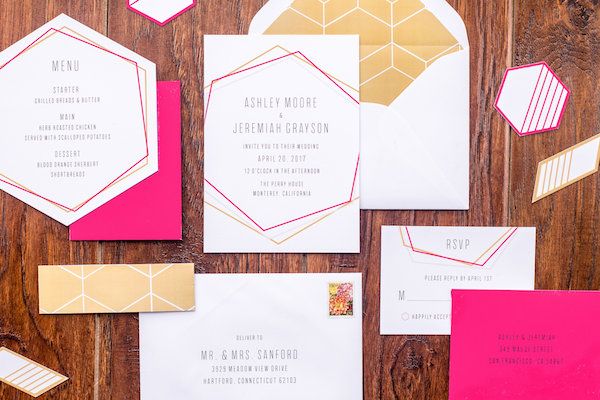  Bold & Colorful Geometric Wedding Inspiration