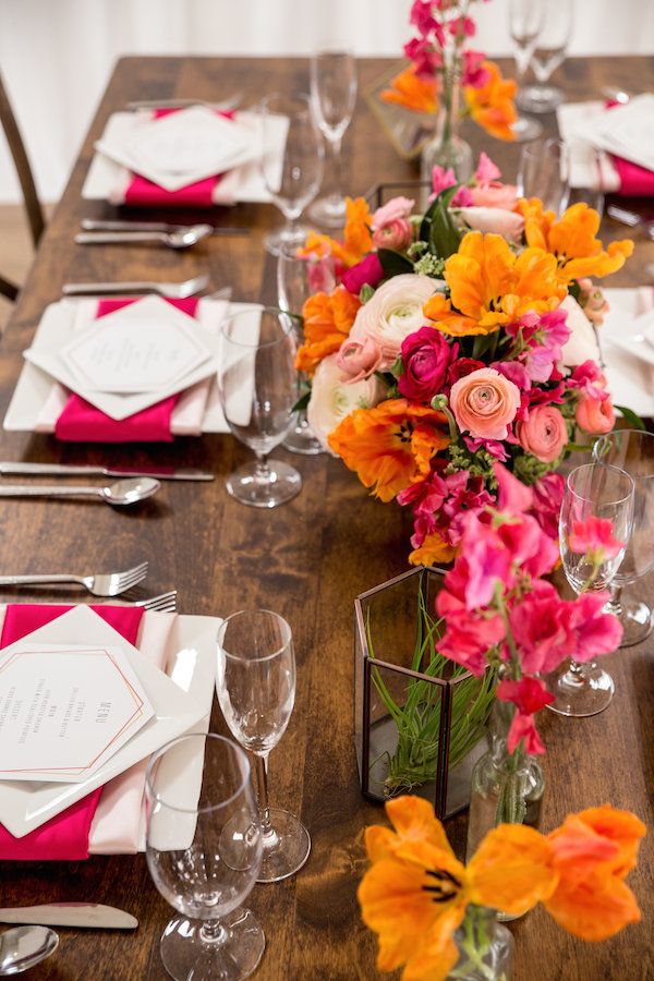  Bold & Colorful Geometric Wedding Inspiration