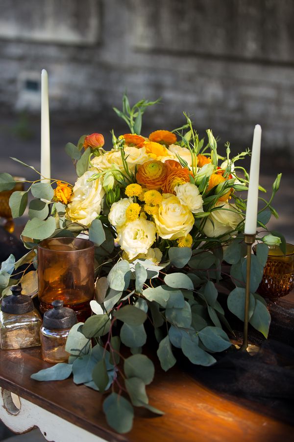 Moody Wedding Inspiration with Pops of Citrus