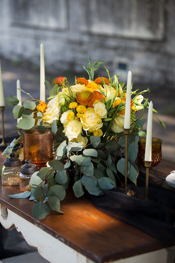 Moody Wedding Inspiration with Pops of Citrus