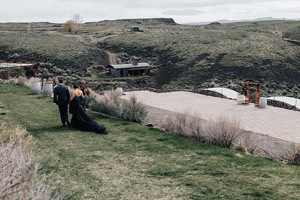 Opulence at a Winery Wedding Inspo with Dark Colors