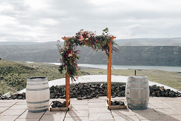 Opulence at a Winery Wedding Inspo with Dark Colors