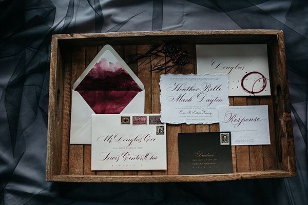 Opulence at a Winery Wedding Inspo with Dark Colors