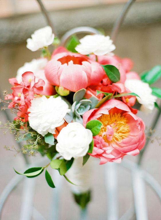 Vibrant Coral Real Wedding: Blaine and Mike