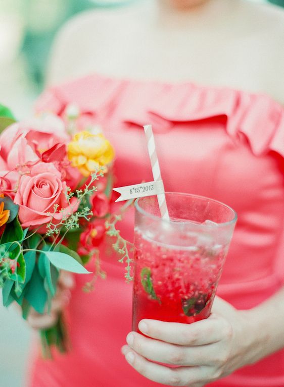 Vibrant Coral Real Wedding: Blaine and Mike