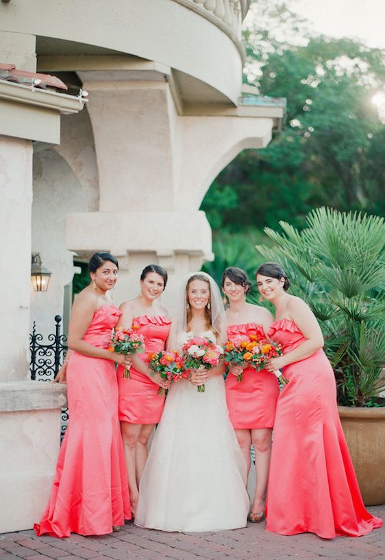 Vibrant Coral Real Wedding: Blaine and Mike