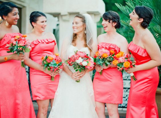 Vibrant Coral Real Wedding: Blaine and Mike