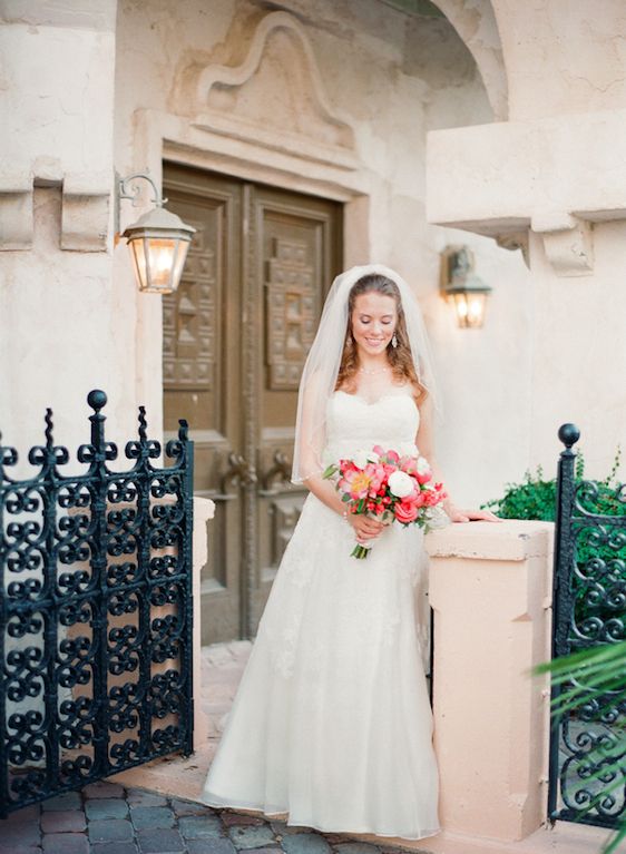 Vibrant Coral Real Wedding: Blaine and Mike