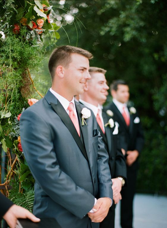 Vibrant Coral Real Wedding: Blaine and Mike