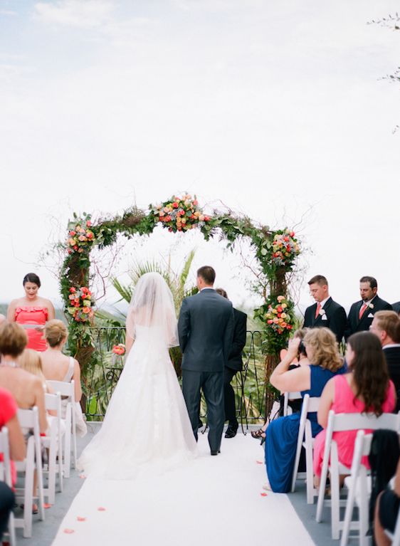 Vibrant Coral Real Wedding: Blaine and Mike