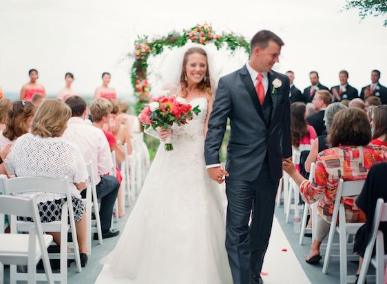 Vibrant Coral Real Wedding: Blaine and Mike