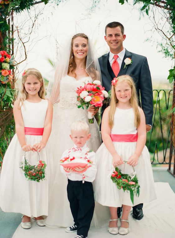 Vibrant Coral Real Wedding: Blaine and Mike