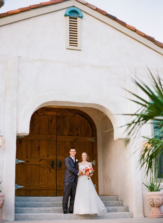 Vibrant Coral Real Wedding: Blaine and Mike