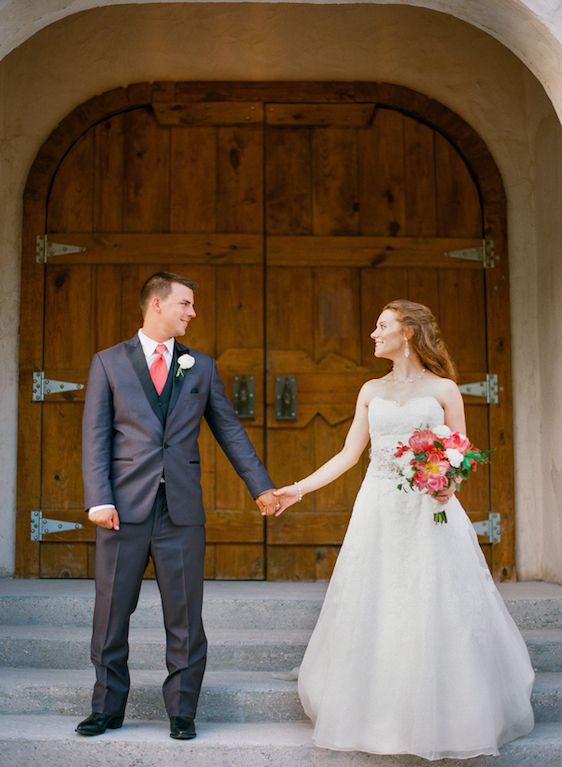 Vibrant Coral Real Wedding: Blaine and Mike