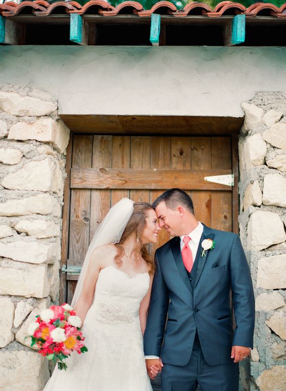 Vibrant Coral Real Wedding: Blaine and Mike