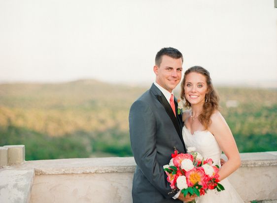 Vibrant Coral Real Wedding: Blaine and Mike