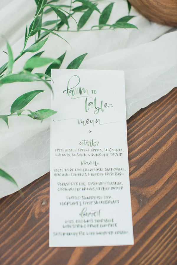  Farm to Table Wedding Inspo in Greenery