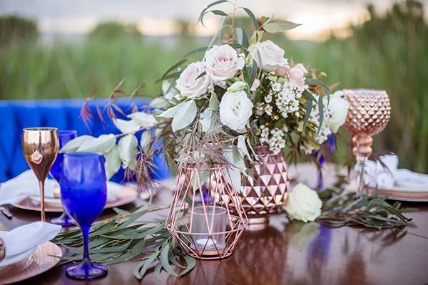  Oceanside Wedding Inspiration with Pops of Cobalt