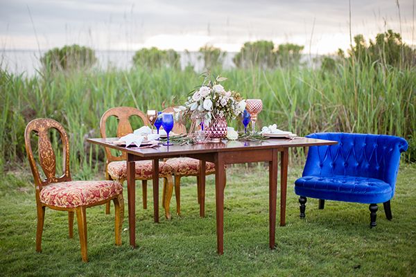  Oceanside Wedding Inspiration with Pops of Cobalt