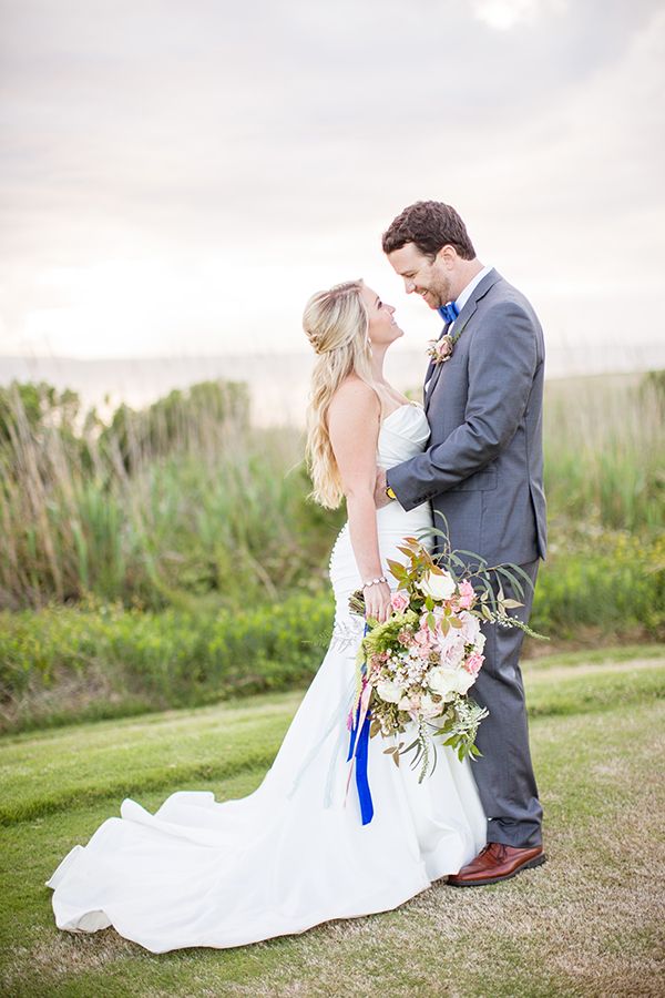  Oceanside Wedding Inspiration with Pops of Cobalt