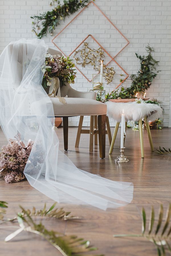  Geometric Wedding Inspiration with Vintage Touches