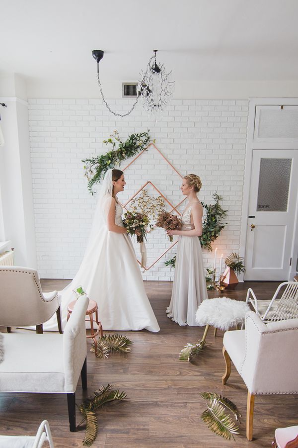  Geometric Wedding Inspiration with Vintage Touches