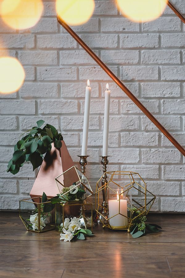  Geometric Wedding Inspiration with Vintage Touches