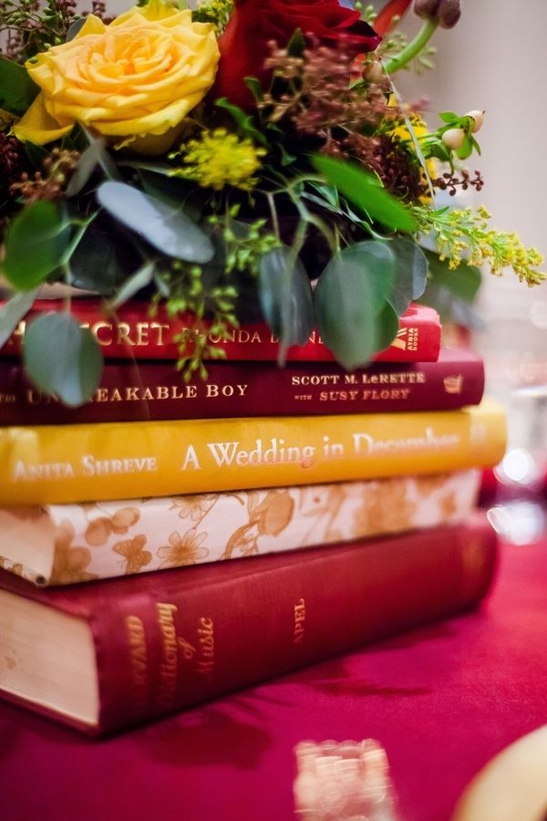  Cranberry and Gold with Subtle Nods to the Harry Potter Books