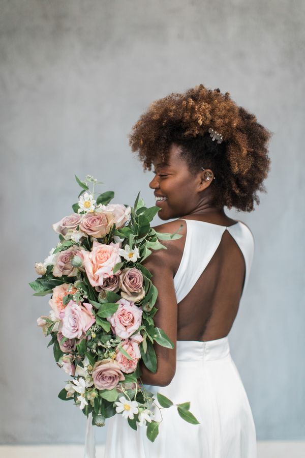 Modern Industrial Meets Rose Gold Romance Wedding Inspiration