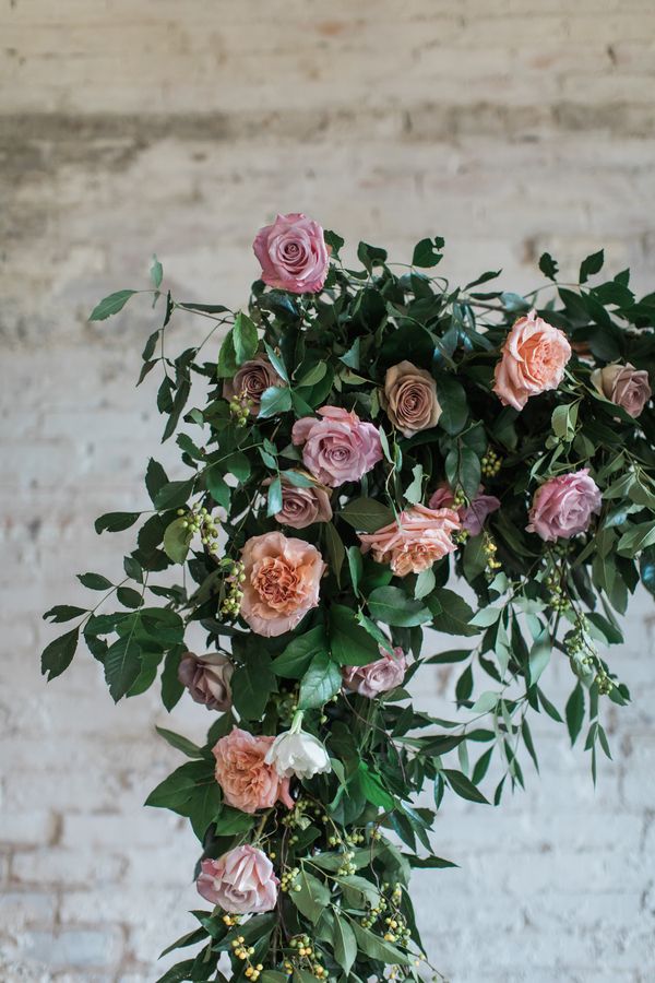 Modern Industrial Meets Rose Gold Romance Wedding Inspiration