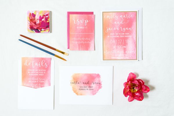  Colorful Abstract Painting and Floral Wedding