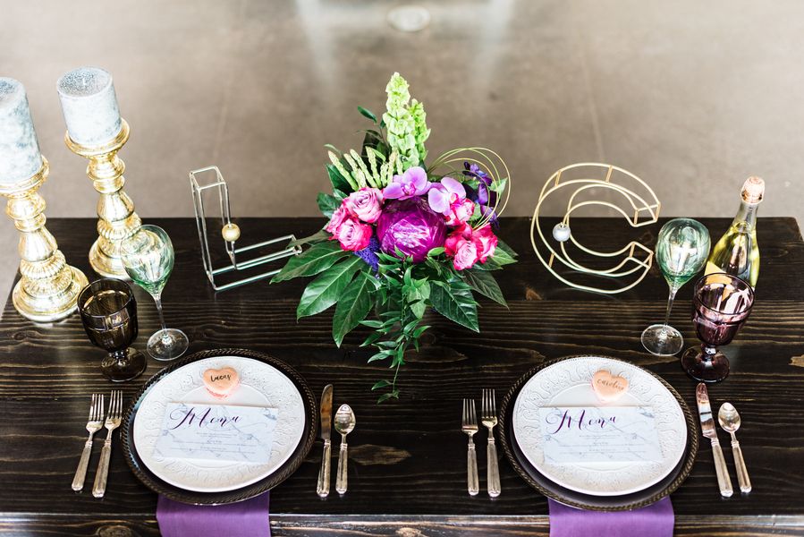 Blossoming Wedding Inspiration with Shades of Purple