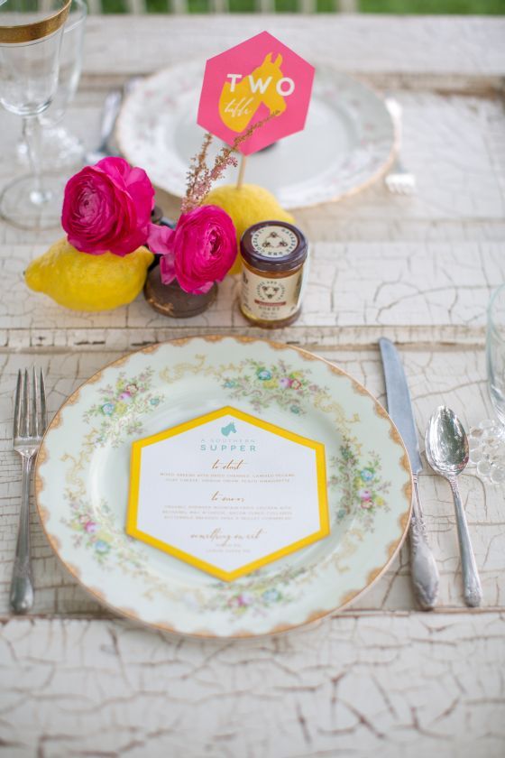  Sweeter than Honey - Pink and Yellow Styled Shoot - to see more: http://www.theperfectpalette.com - Styling by BRANDtabulous, Photography by Brio Art