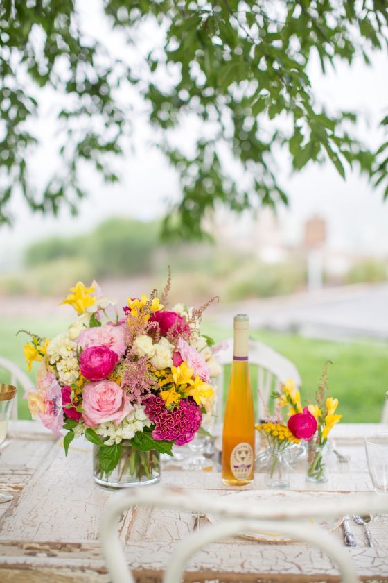  Sweeter than Honey - Pink and Yellow Styled Shoot - to see more: http://www.theperfectpalette.com - Styling by BRANDtabulous, Photography by Brio Art