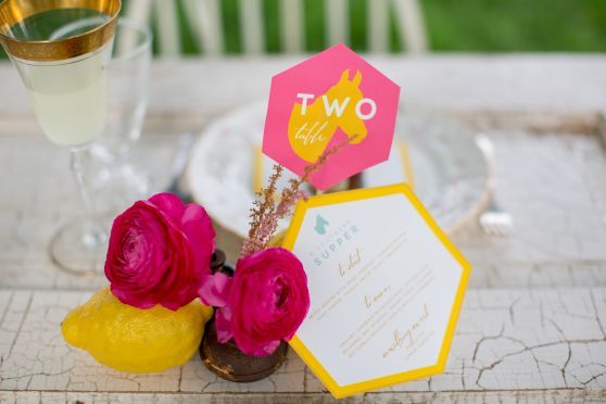  Sweeter than Honey - Pink and Yellow Styled Shoot - to see more: http://www.theperfectpalette.com - Styling by BRANDtabulous, Photography by Brio Art